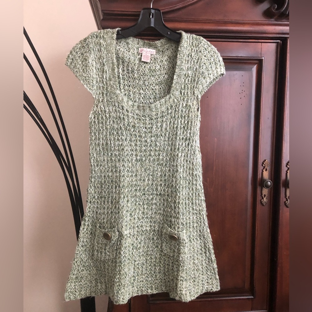Elegant Green Knit Dress